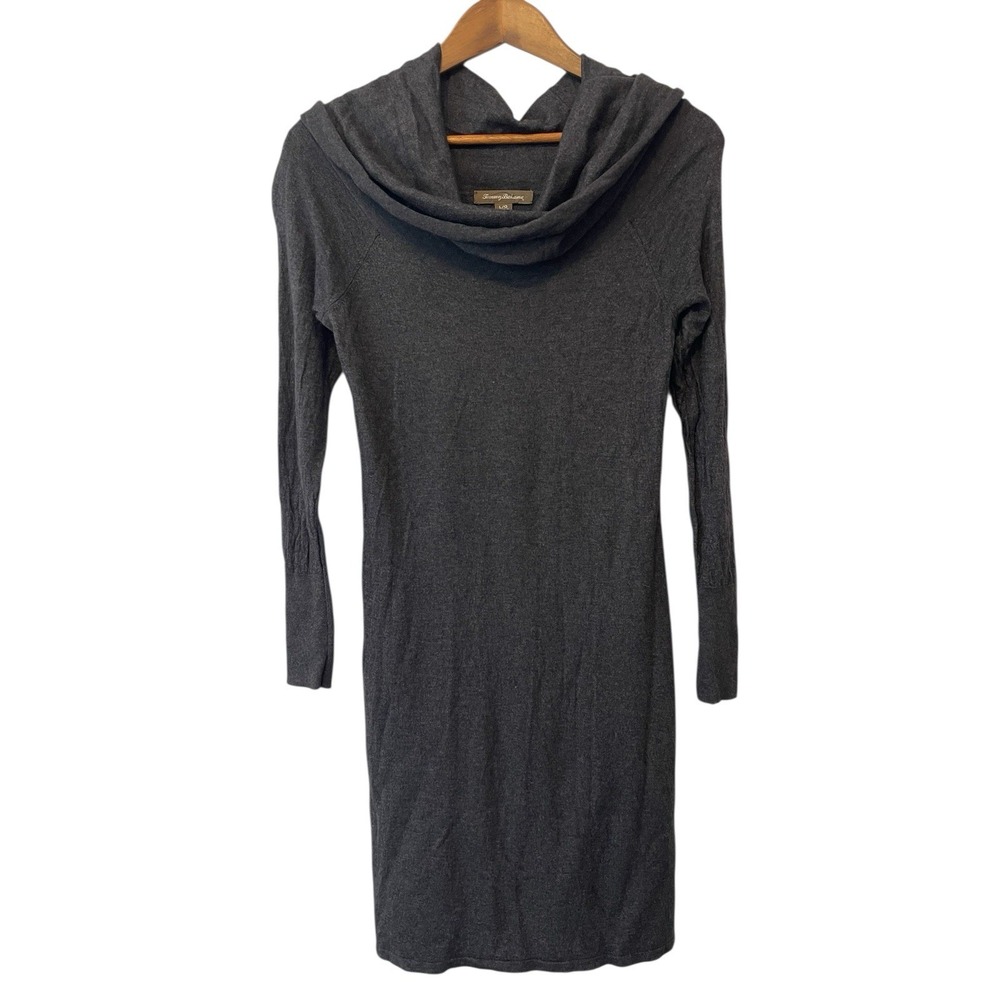 Women's‎ Tommy Bahama Wool Blend Cowl Neck Sweater Dress XS Grey Minimalist